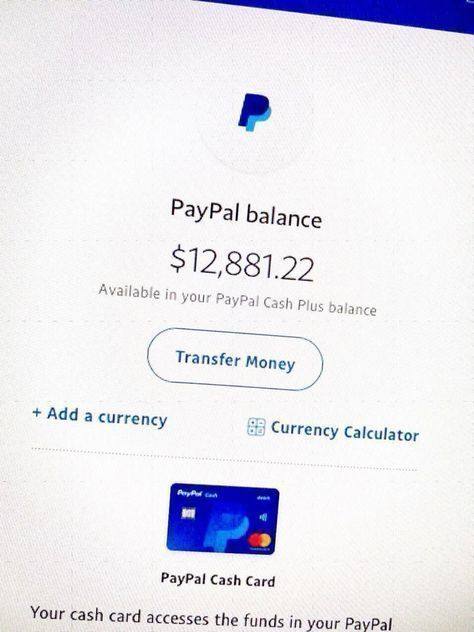 PayPal balance of $12,881.22